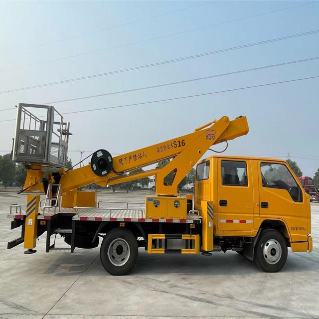 Véhicule d'opération aérienne à flèche télescopique JiangLing 4x2 de 16 mètres