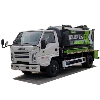 Camion de transport de boues JMC 4x2 2 réservoir d'eau carré 4 réservoir de déchets carré 